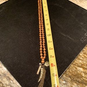 Bohemian Wood Charm Necklace